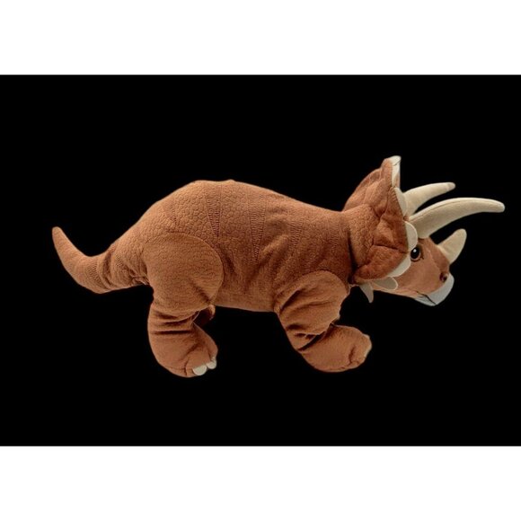 IKEA Jattelik Triceratops Dinosaur 18" Brown Textured Realistic Stuffed 2006 - Picture 4 of 7